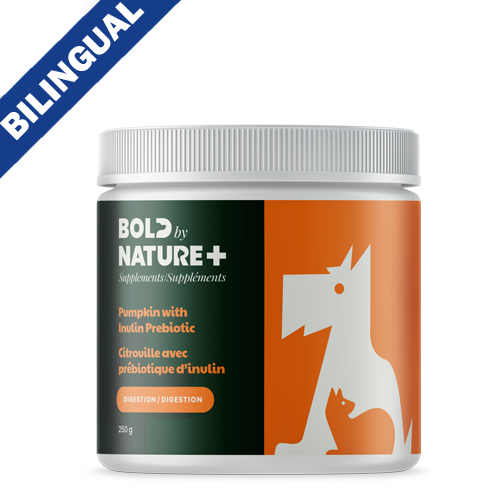BOLD BY NATURE PUMPKIN WITH INULIN PREBIOTIC SUPPLEMENT FOR DOGS & CATS 250g
