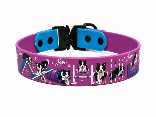 Custom UV Pattern Biothane Collar