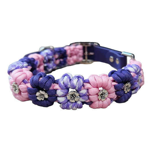 Blossom Dream - Paracord Flower Collar with BioThane® Adapter